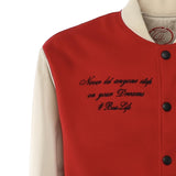 Bomber Varsity in nappa e tessuto VARSITY NAPPAROSSO GIULIANO GALIANO 