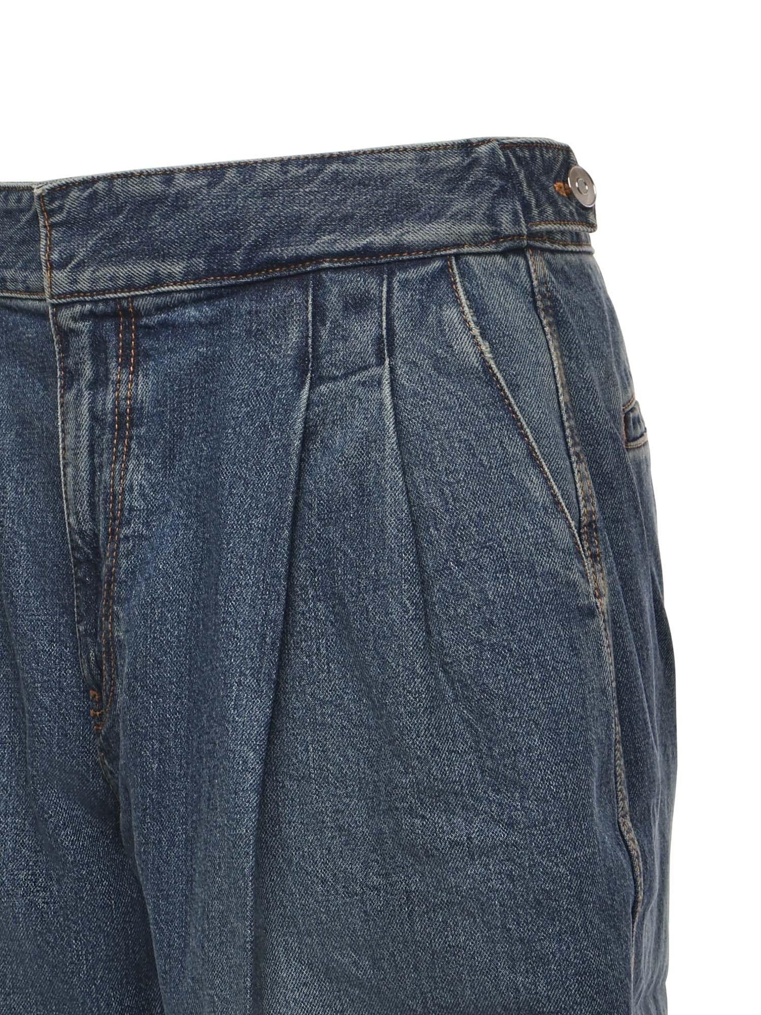 Jeans con pinces in denim AA9P1257D007B 517 ALAIA 