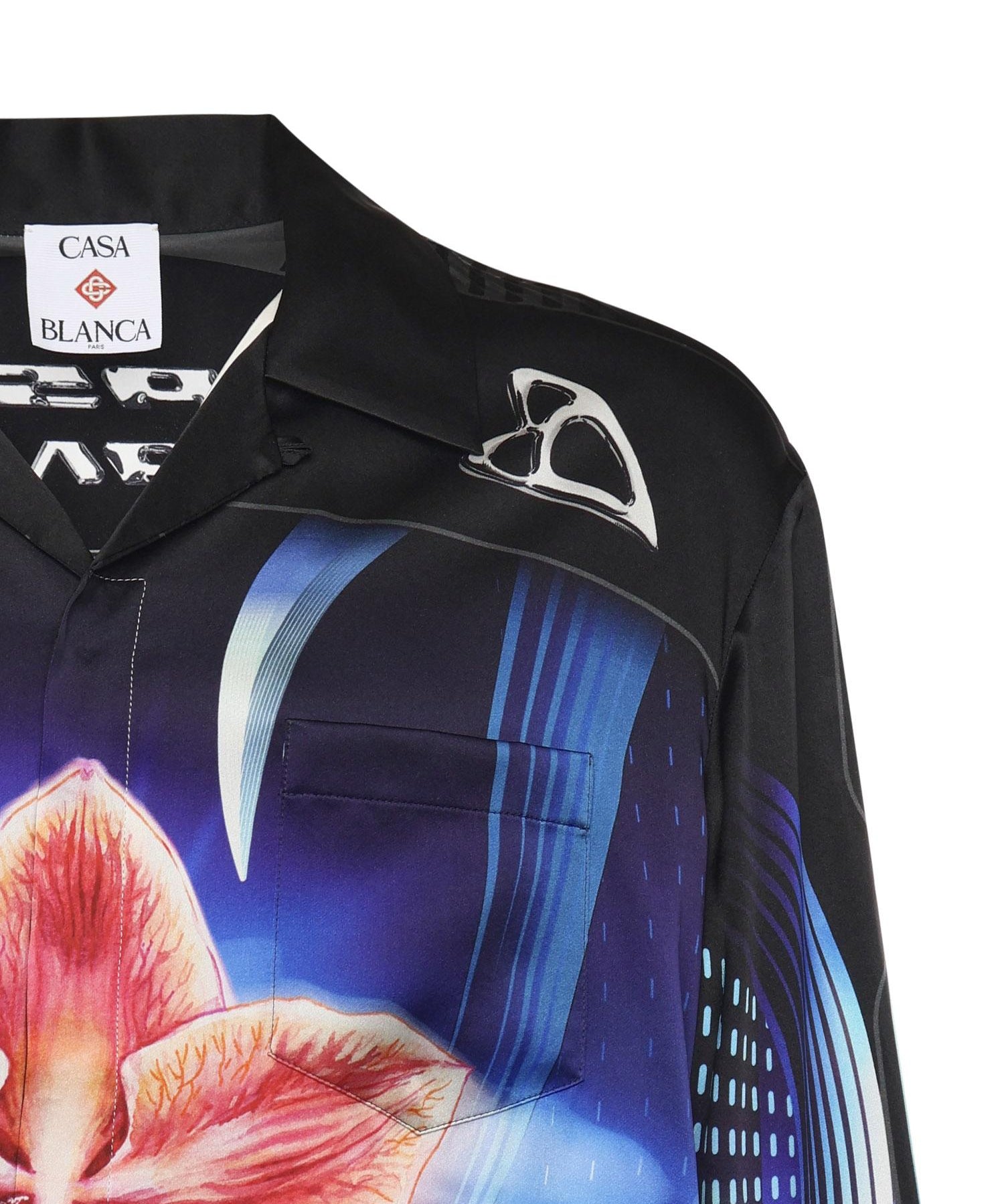 Camicia Orchid Racer in seta MSP26SH006 02 CASABLANCA 