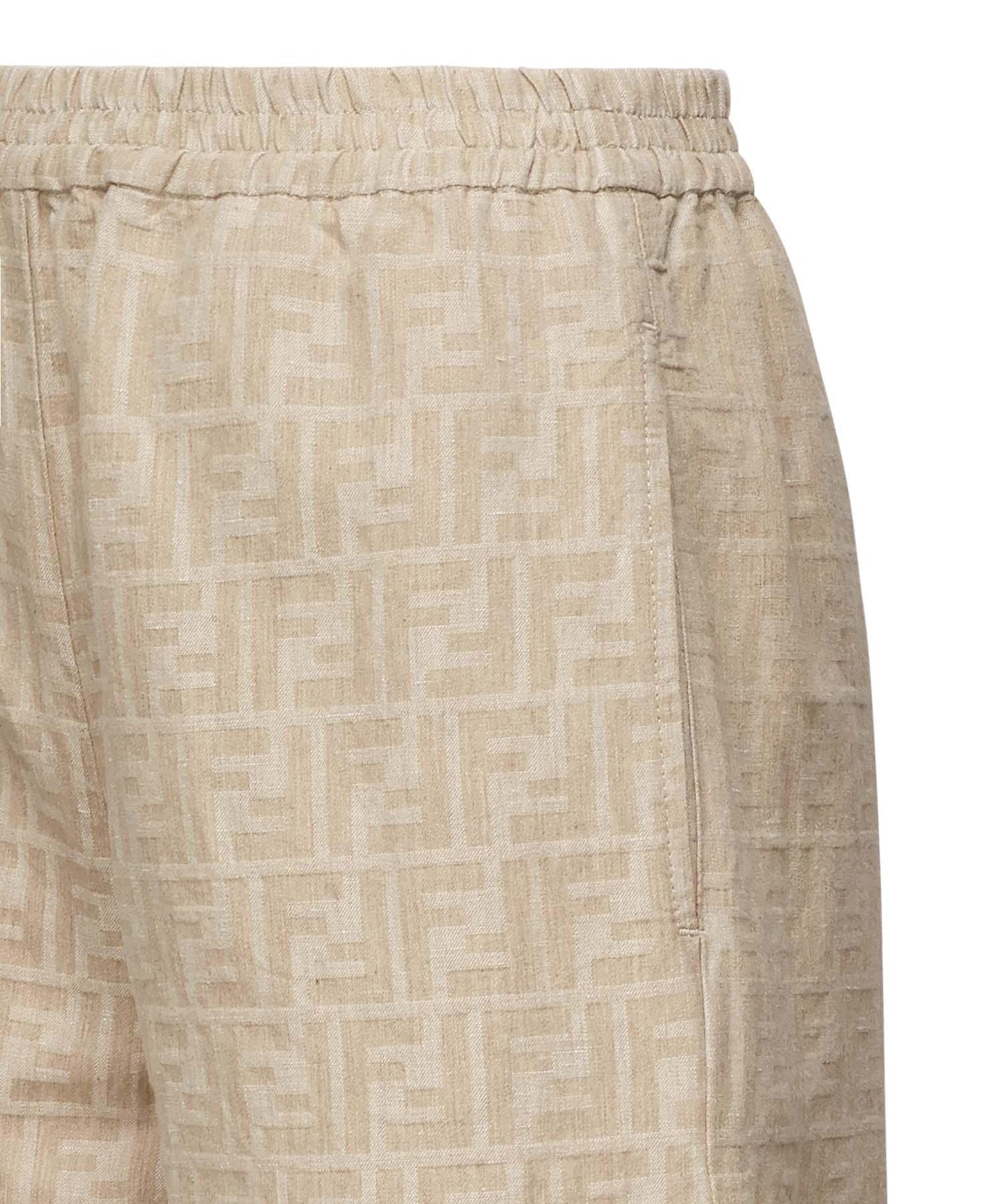 Pantaloni in chambray FF jacquard<BR/> FLP869 ASMFF1SAZ FENDI 