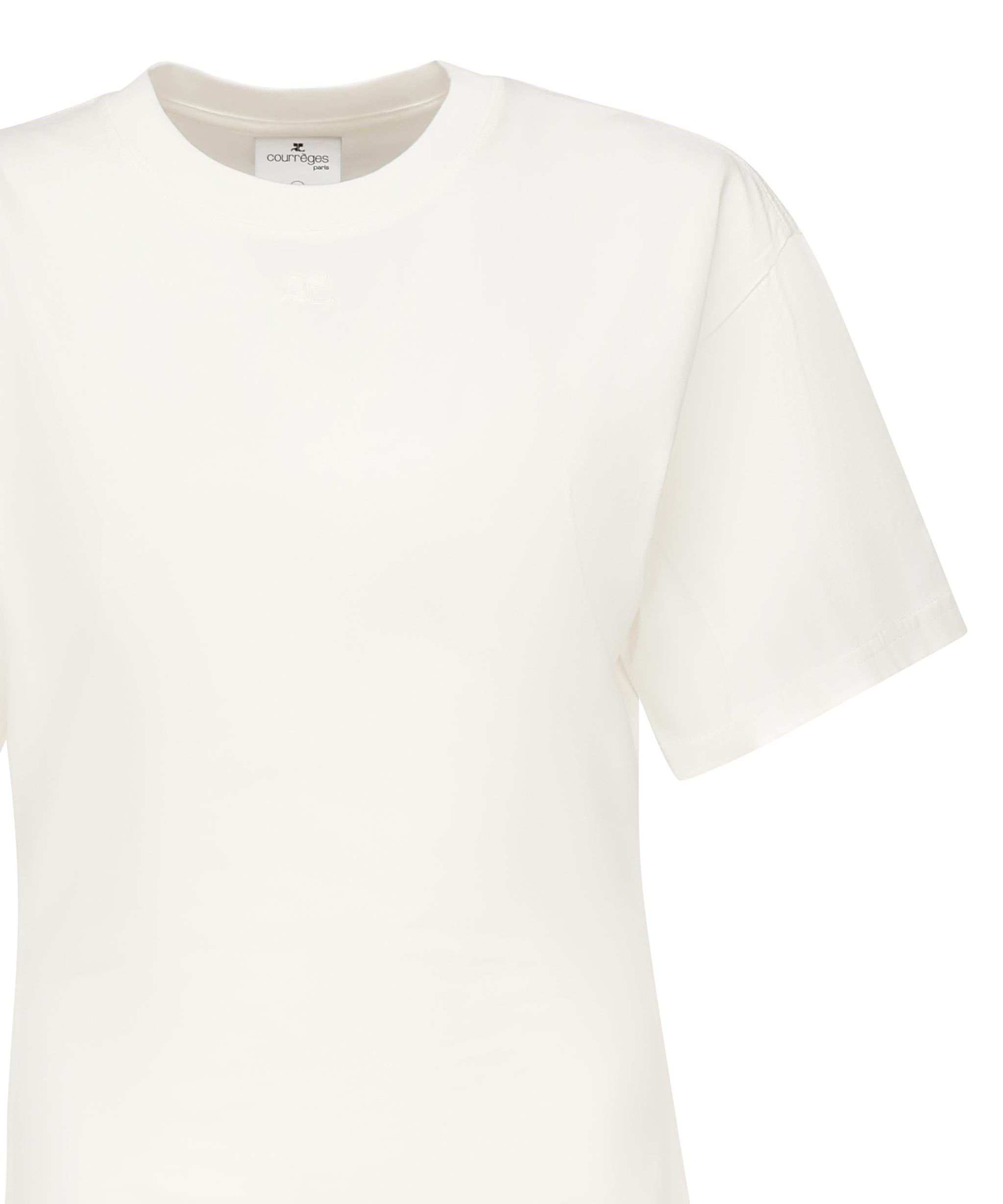 T-shirt con logo 125JTS168JS0107 0001 COURREGES 