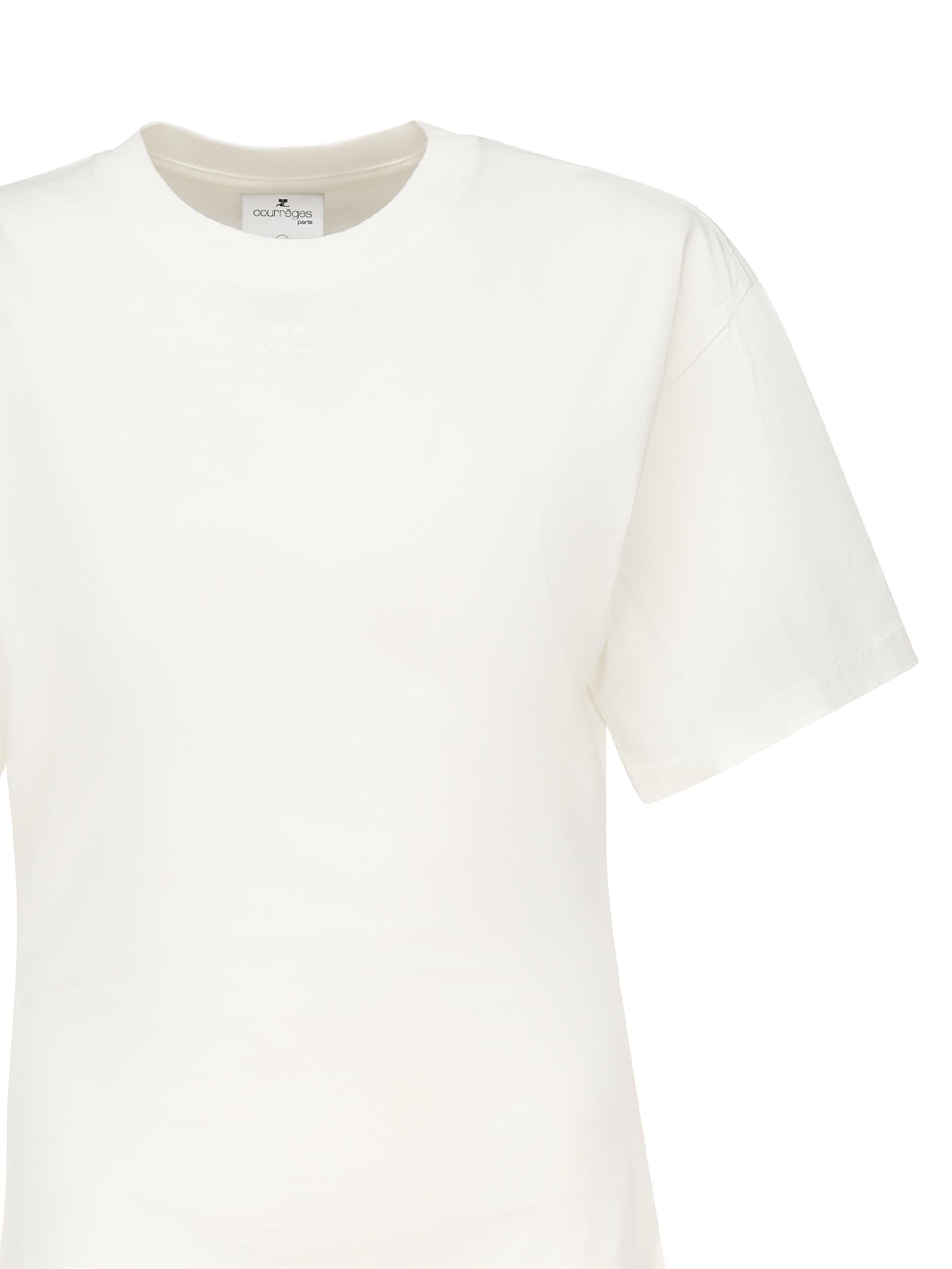 T-shirt con logo 125JTS168JS0107 0001 COURREGES 