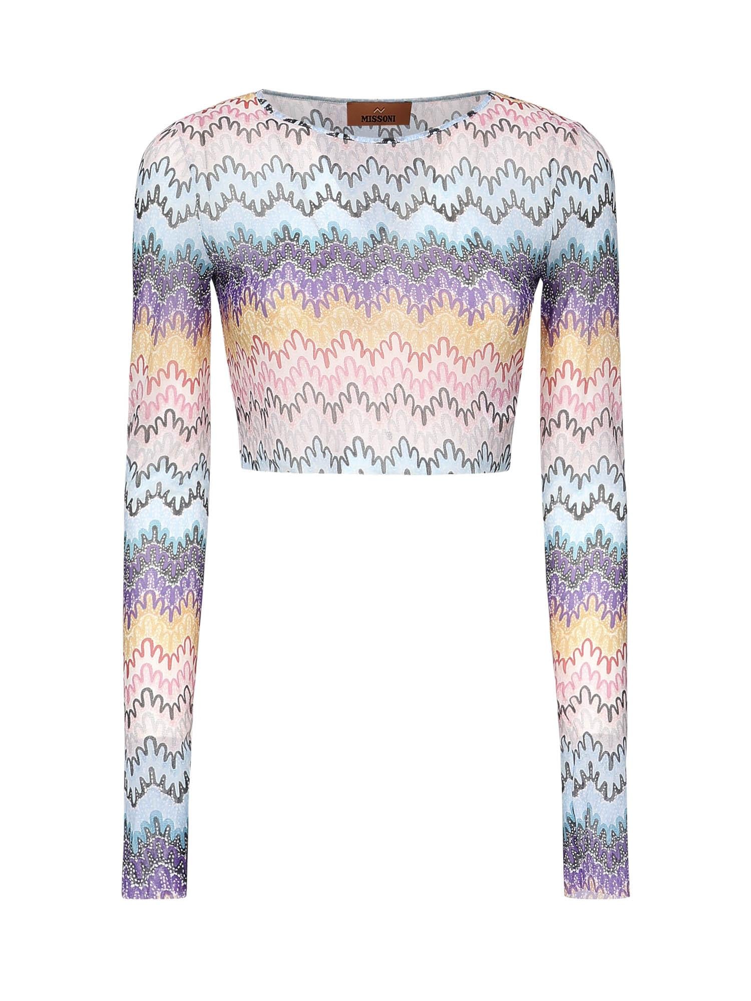 Top cropped a zig zag MS25SK0E BJ00OES72LH MISSONI 