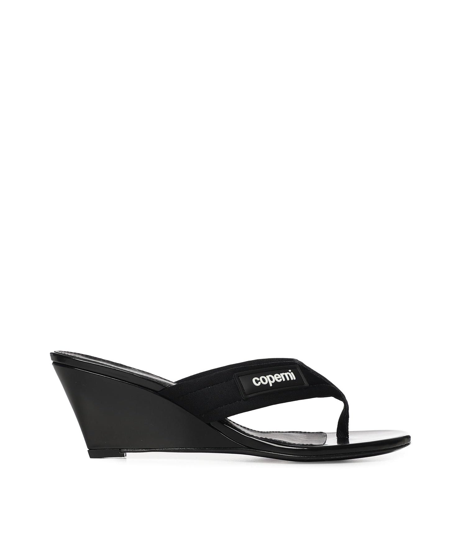 Sandali infradito con zeppa e logo COPSH97F3070 BLK COPERNI 