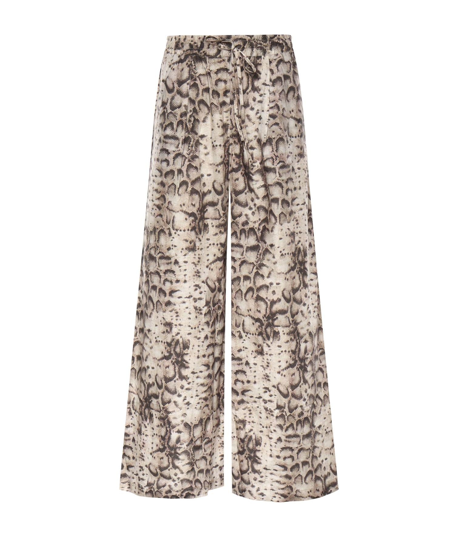 Pantaloni ampi con stampa snake 106963 A3B1CZ9 PINKO 