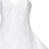 Mini abito babydoll senza spalline in popeline di pizzo bianco 16952500000031 WHITE MAGDA BUTRYM 