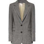 Giacca in principe di Galles con cristalli GWP02069 P00231760567 GOLDEN GOOSE 