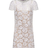 Mini abito in pizzo SS25049S LILAC SELF-PORTRAIT 