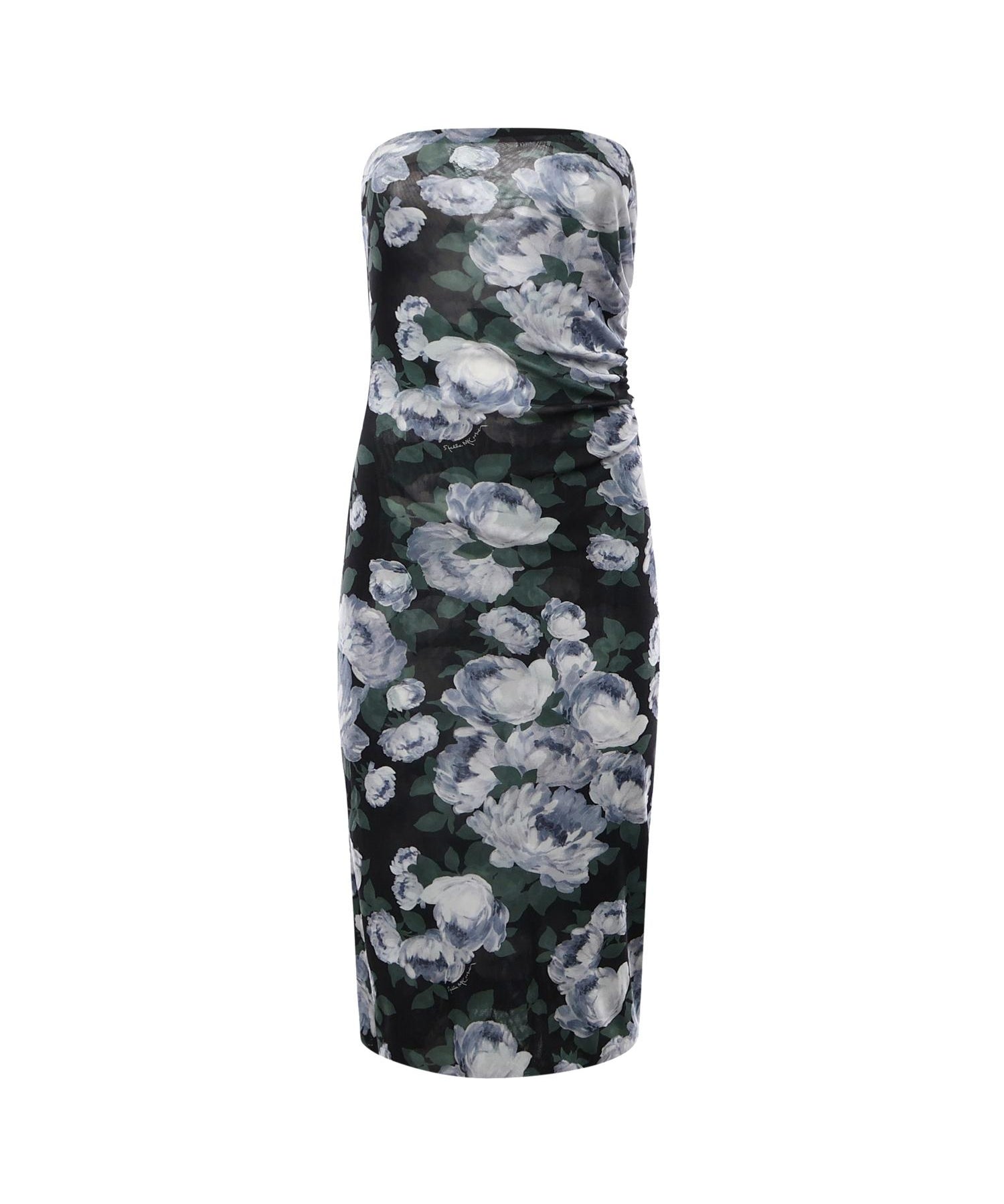 Abito in mesh floreale con arricciature 6J0436 3SQA268485 STELLA McCARTNEY 