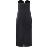 Abito midi con ricamo gioiello 79AJO473 N0278899 GENNY 