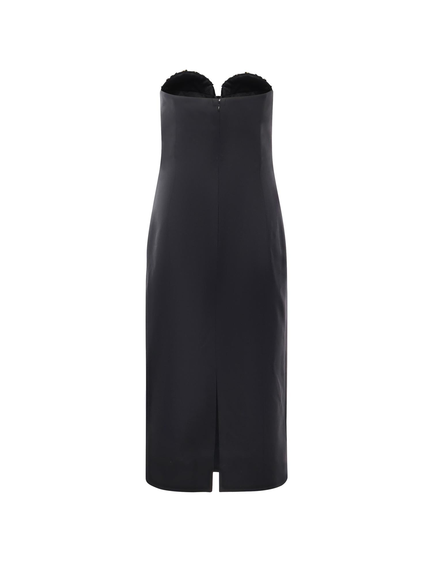 Abito midi con ricamo gioiello 79AJO473 N0278899 GENNY 