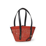Borsa cesto Braid piccola in palma Iraca e pelle di vitello ASCPIBSX01 7116 LOEWE 