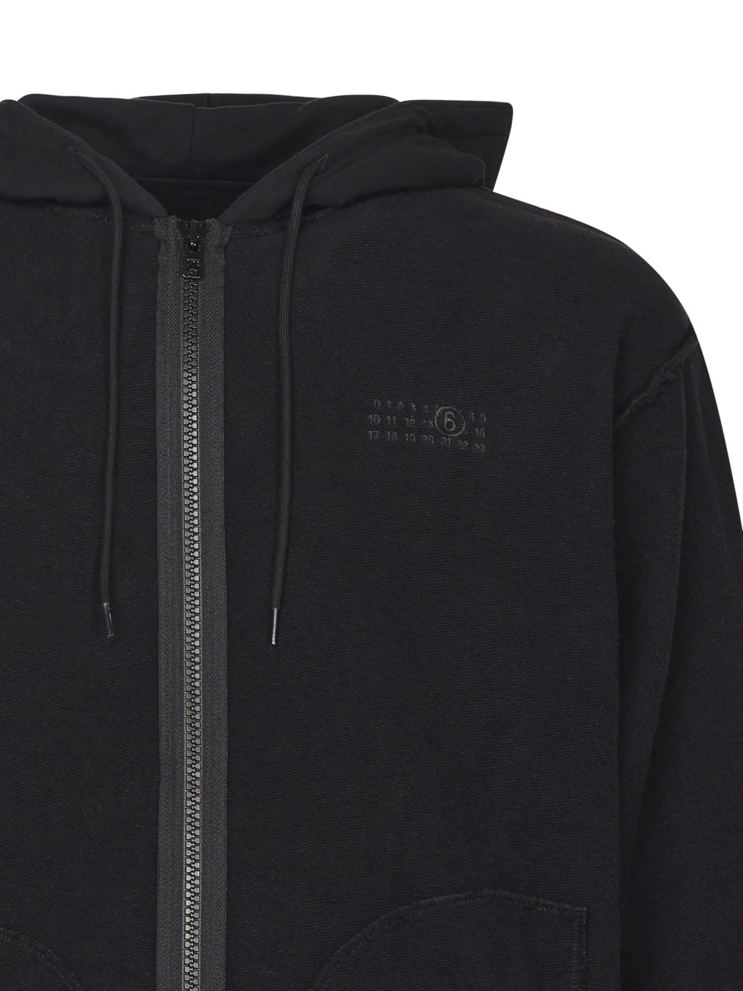 Felpa con zip e logo SH0HG0006 M25014900 MM6 Maison Margiela 