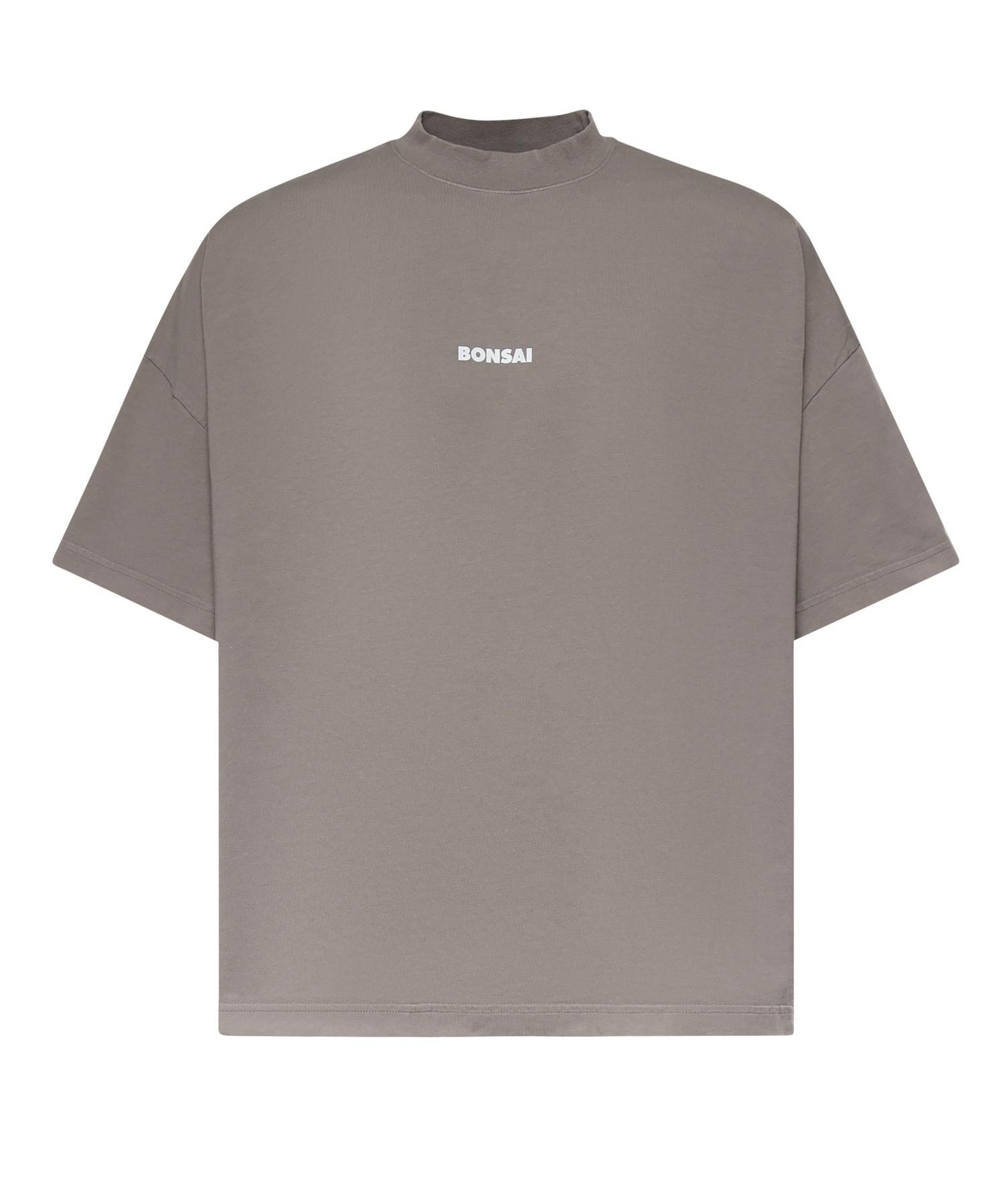 T-shirt in cotone con logo TS001001 BRUSHED NICKEL BONSAI 