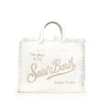Borsa Vanity in canvas con frange VANI001 08246L MC2 SAINT BARTH 
