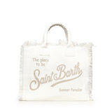 Borsa Vanity in canvas con frange VANI001 08246L MC2 SAINT BARTH 