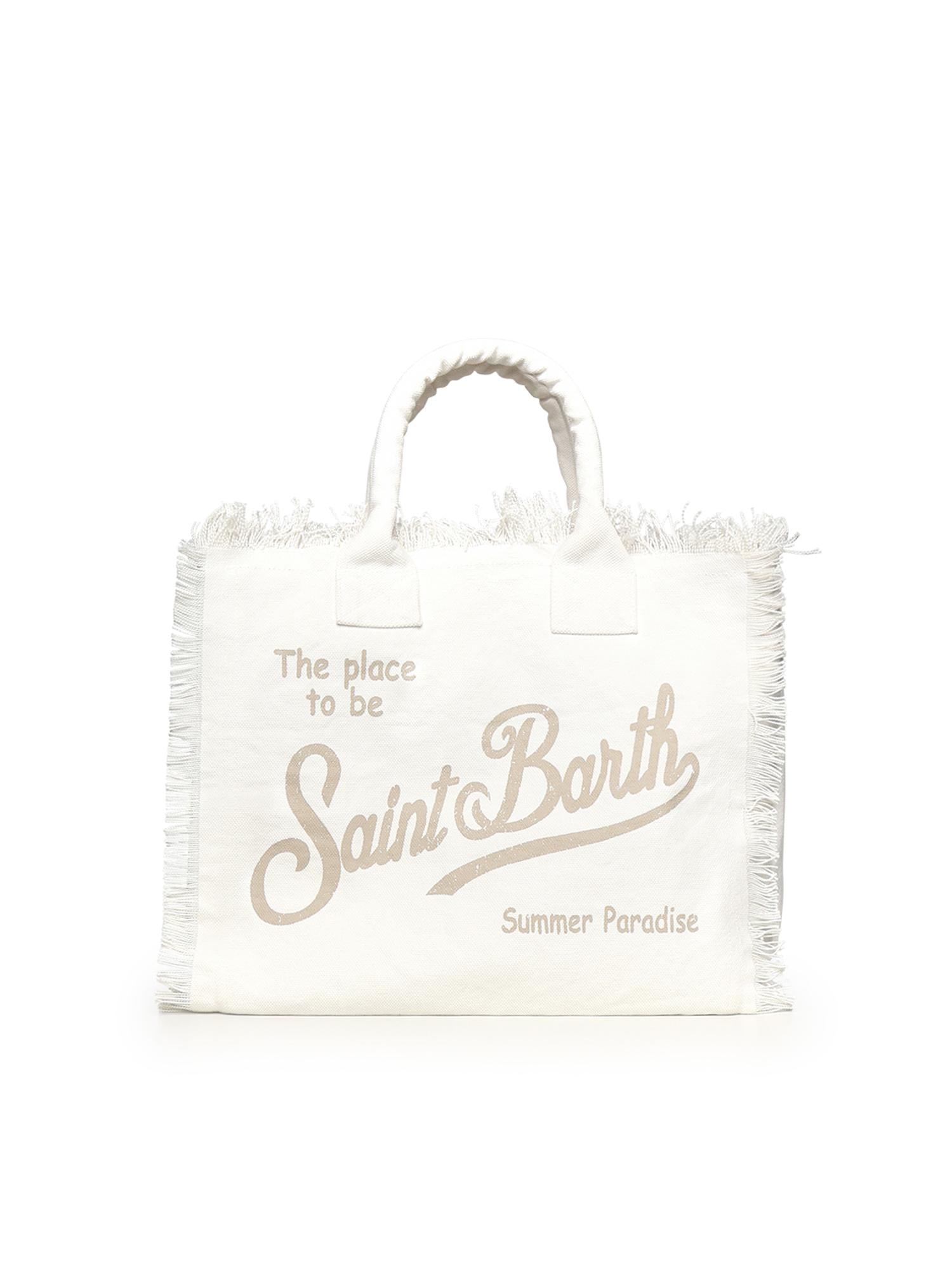 Borsa Vanity in canvas con frange VANI001 08246L MC2 SAINT BARTH 