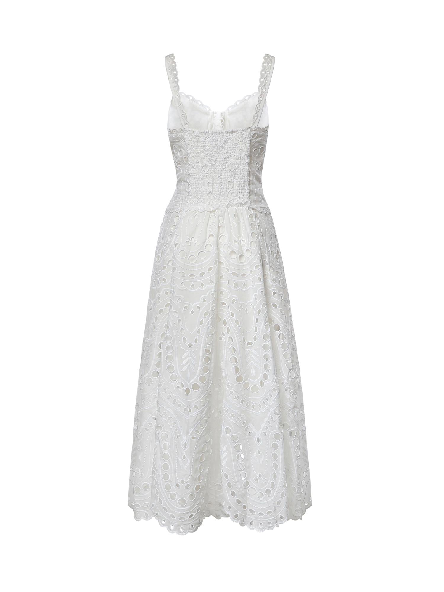 Abito midi Solace in cotone 263614 WHITE CHARO RUIZ 