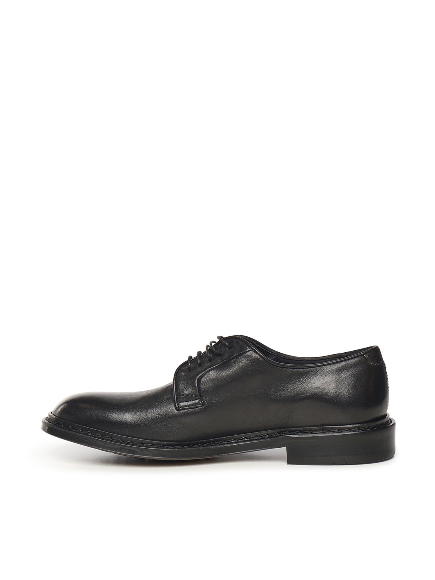 Scarpe stringate in pelle U1201 BLACK STURLINI 