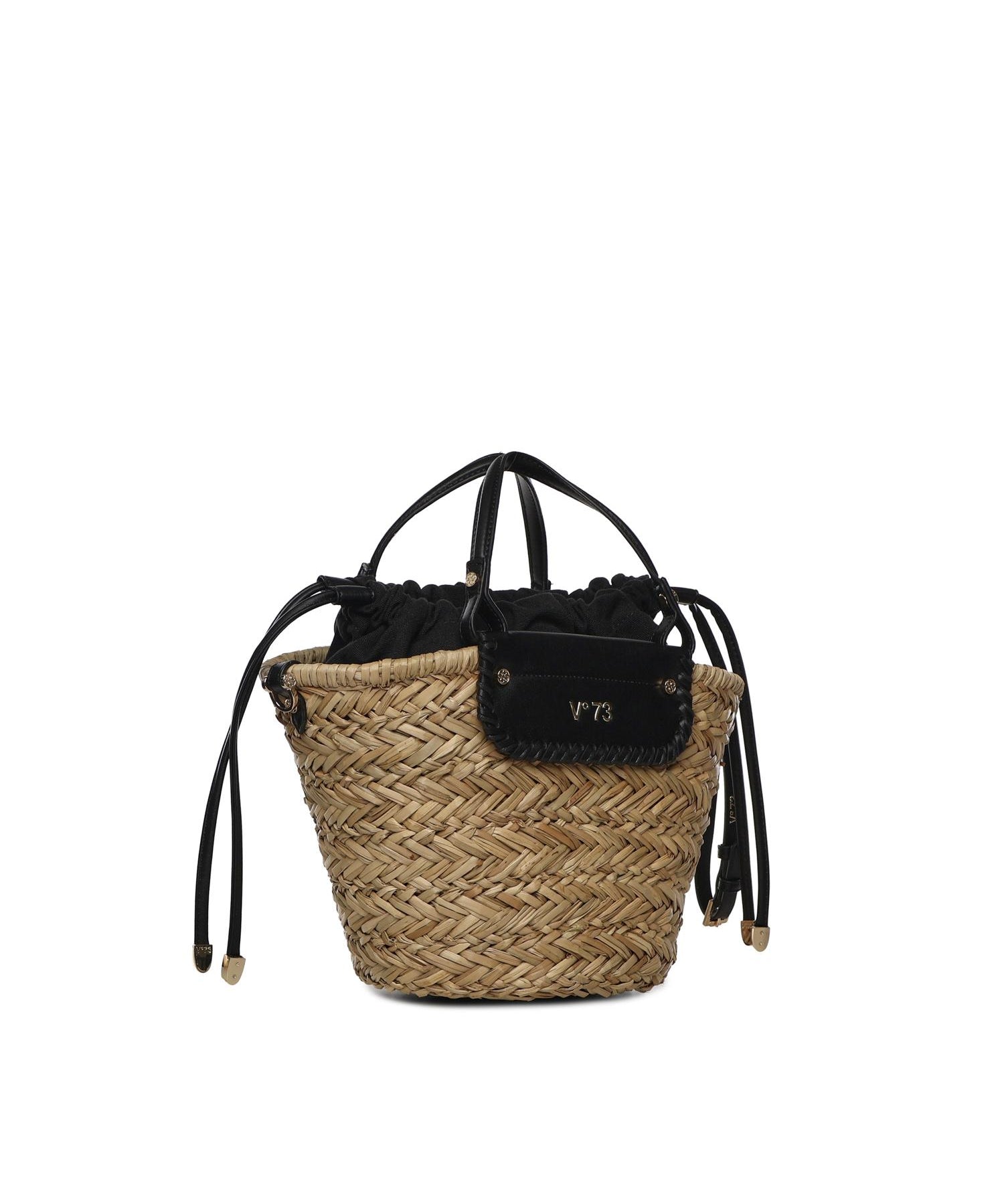 Mini bag Vanna con logo 73BS9N202 VANNANERO/NATURALE V° 73 