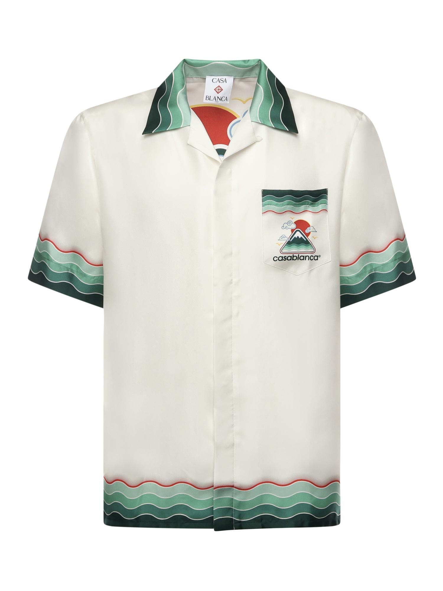 Camicia in seta Montagne Ondulee MPF25SH003 05 CASABLANCA 