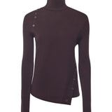 Maglione con bottoni obliqui <BR/> 425MPU258FI001 4010 COURREGES 
