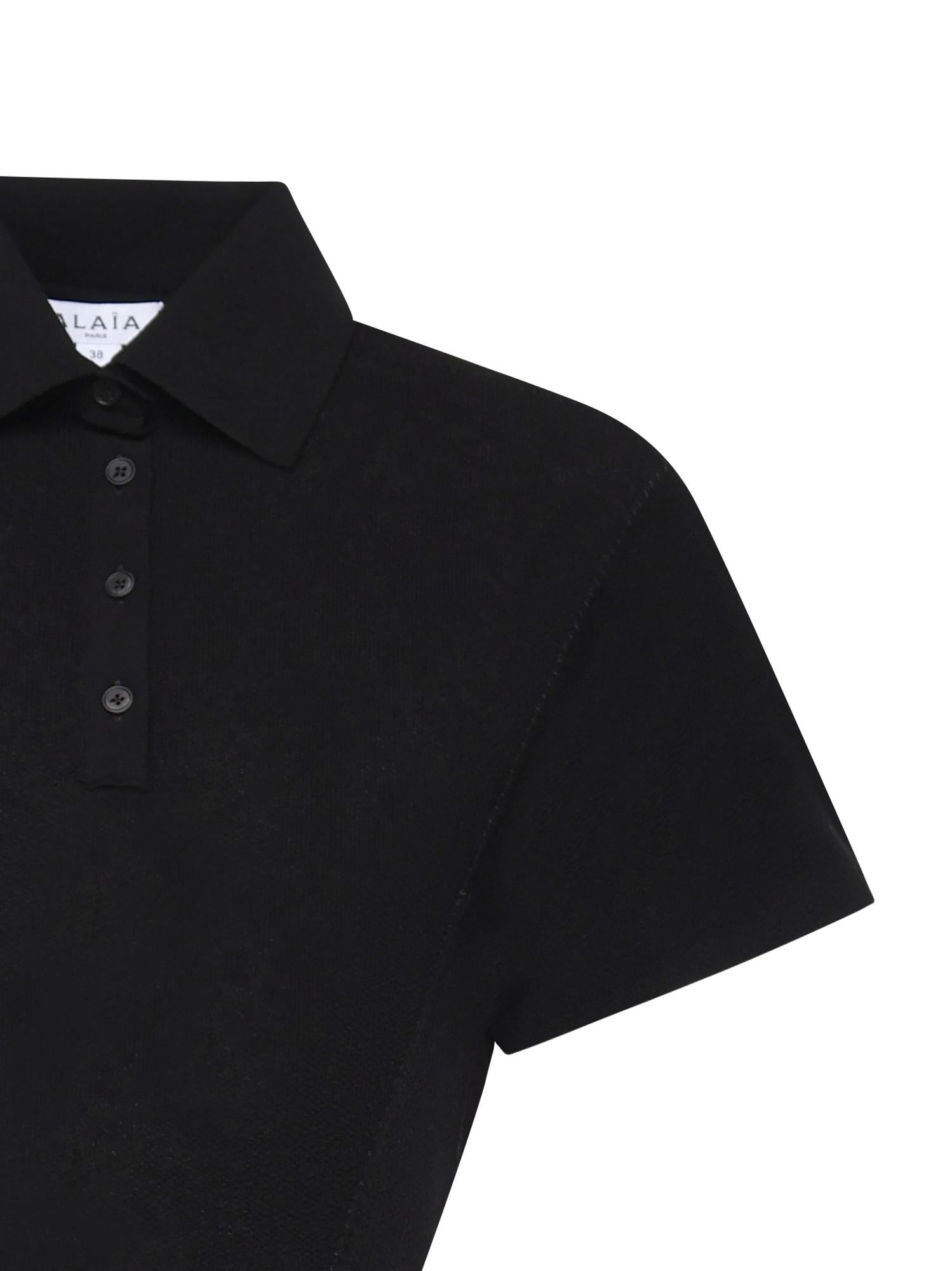 Abito polo in misto lana AA9R3053K175C 995 ALAIA 