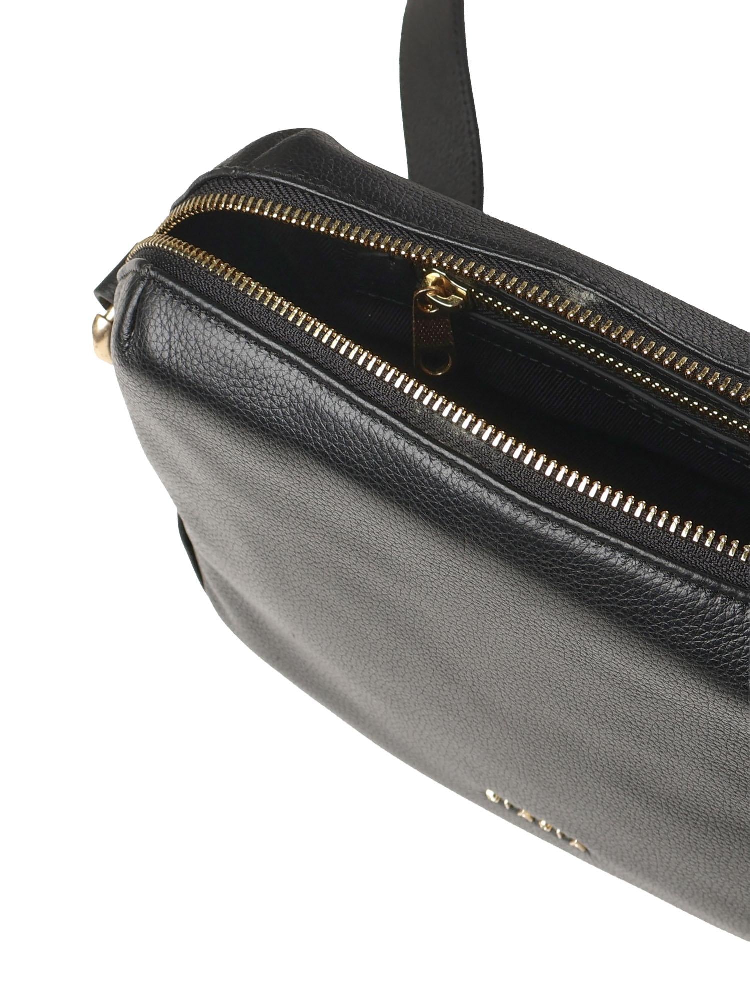 Borsa a tracolla in pelle con logo BIBP9E506 NERO BIASIA 