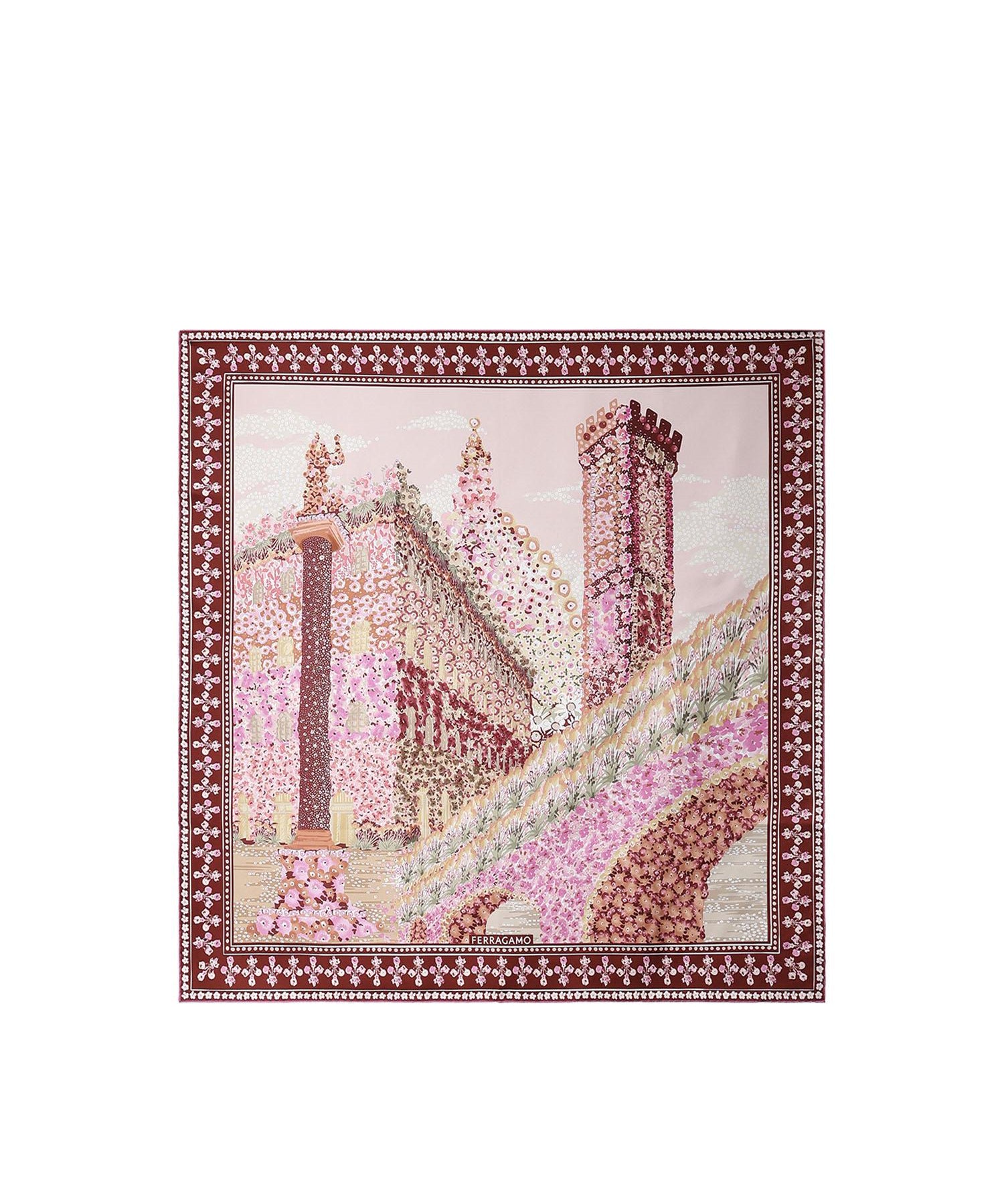 Foulard in seta con stampa 310220 789938002 FERRAGAMO 