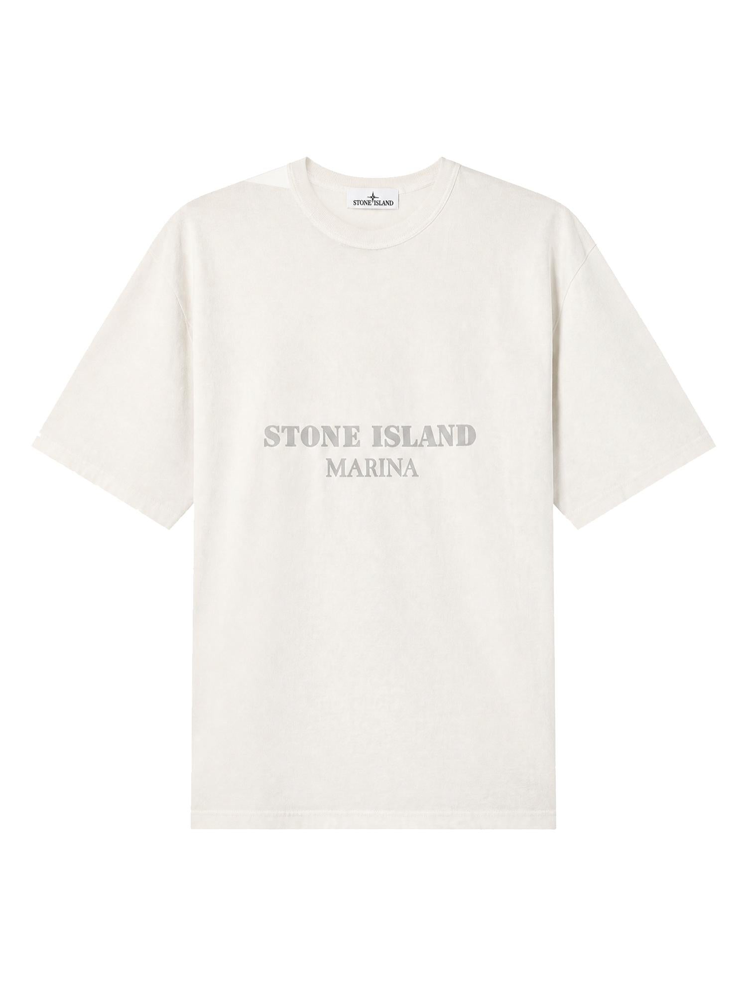 T-shirt con stampa Stone Island Marina in cotone L1S152100017 S0X16V0093 STONE ISLAND 