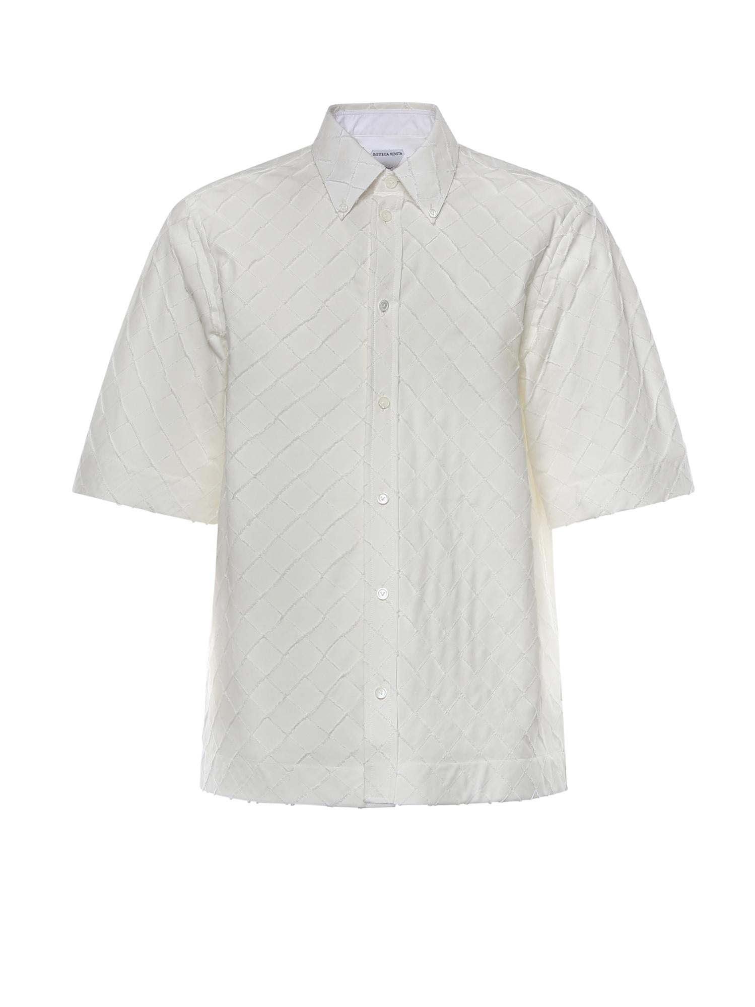 Camicia Intrecciato in popeline di cotone 852469 V6CX09107 BOTTEGA VENETA 