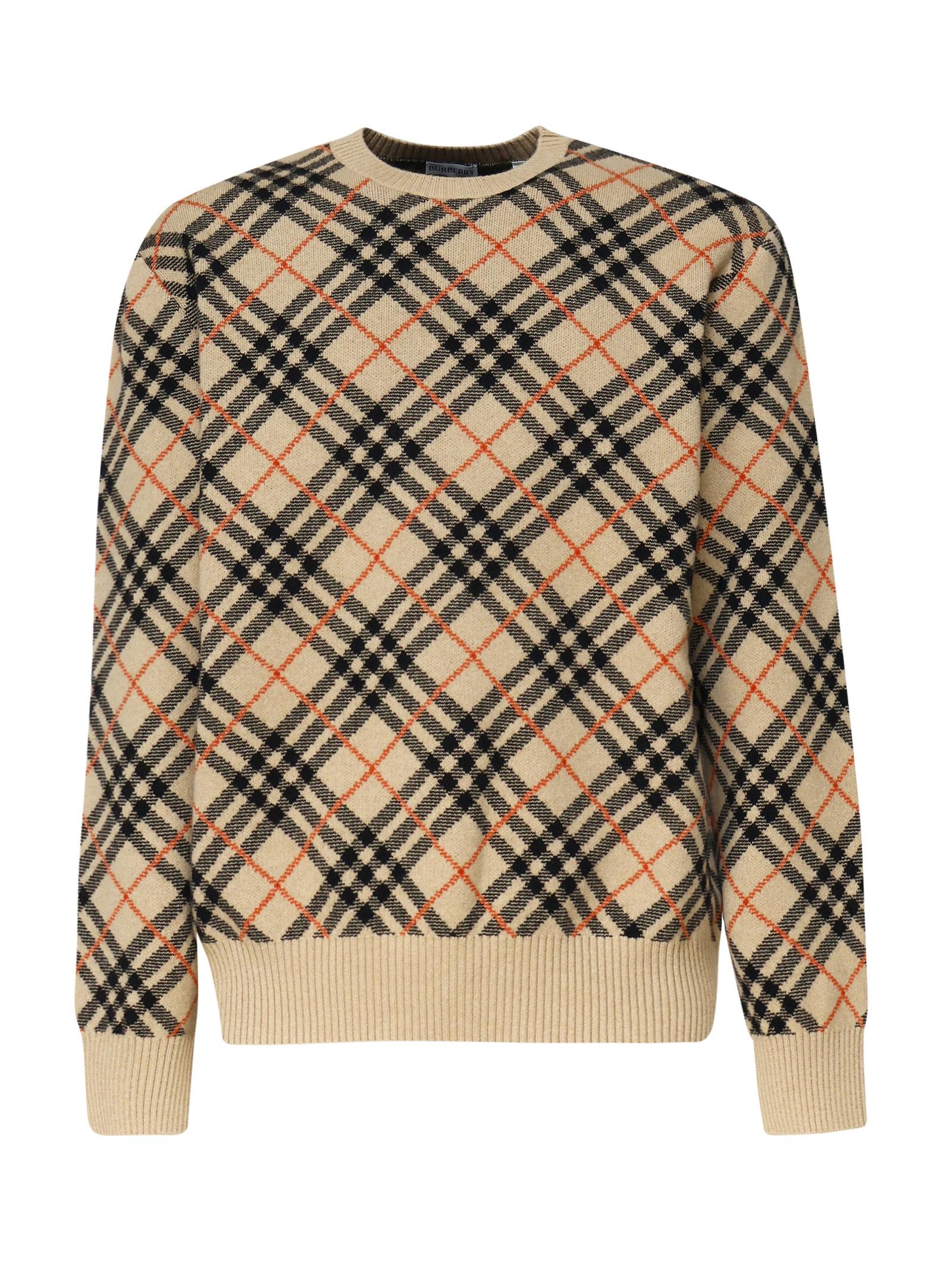 Maglioncino in cashmere check all-over 8098675 B9368 BURBERRY 