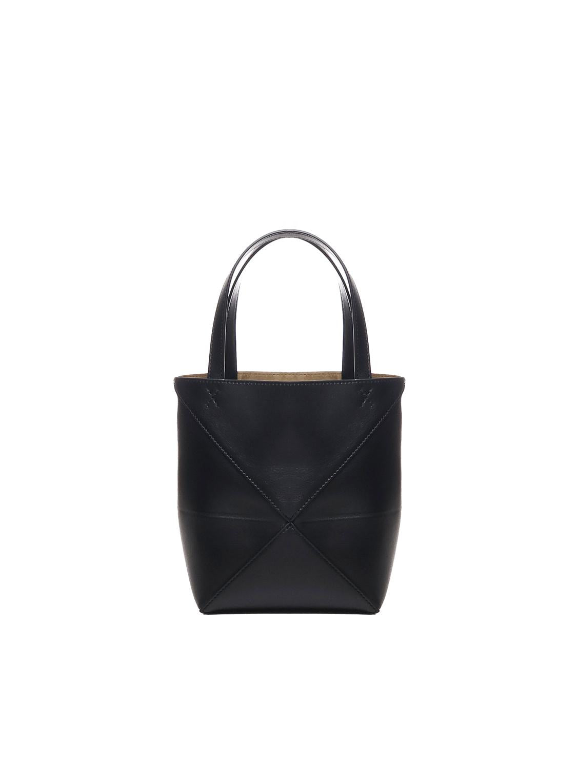 Borsa mini Puzzle Fold in vitello A657V25X01 1100 LOEWE 