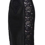 Abito longuette corsetteria in raso e pizzo F6JKZT GDCL9N0000 DOLCE & GABBANA 