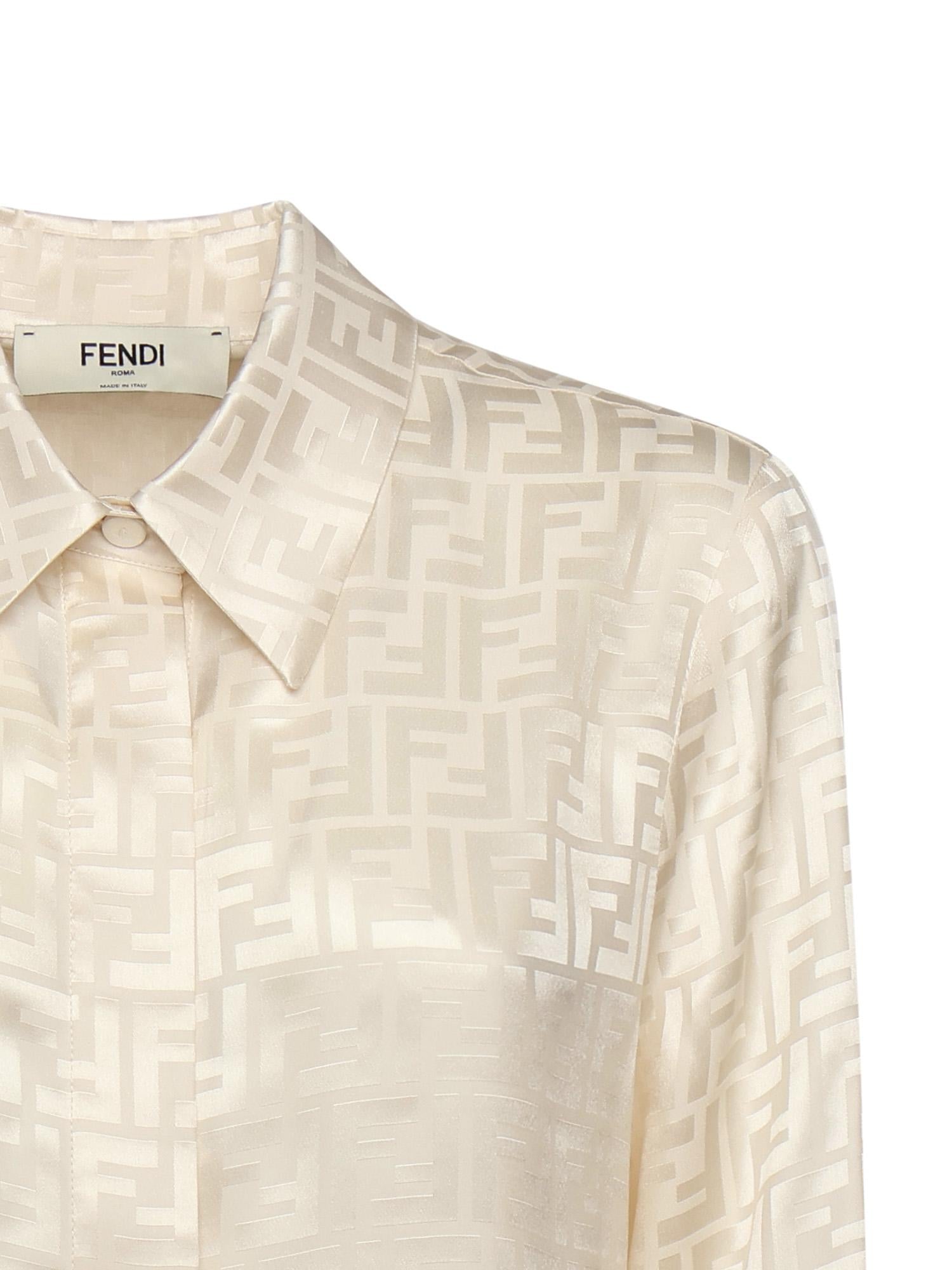 Camicia in seta FF jacquard FS8140 AJ0ZF1M2A FENDI 