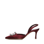 Décolleté slingback in raso 1263183 6037 MANOLO BLAHNIK 