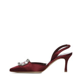 Décolleté slingback in raso 1263183 6037 MANOLO BLAHNIK 