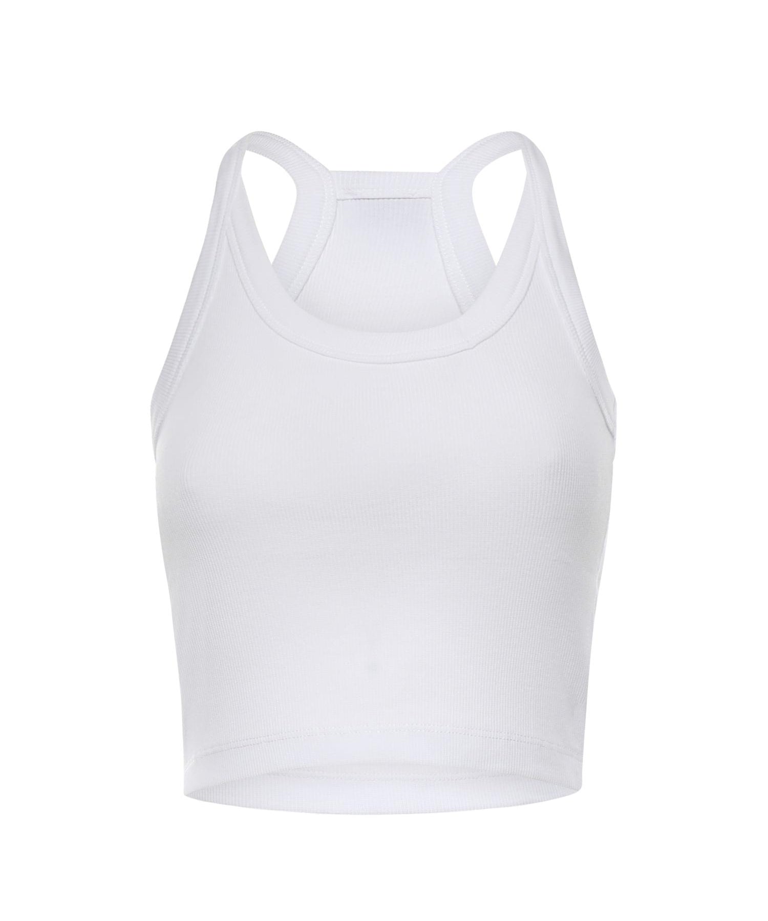 Canotta cropped con scollo asimmetrico 107304 A3IKZ14 PINKO 