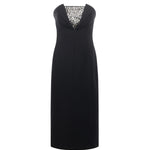 Abito tubino con ricamo di strass 79AAO416 N0356899 GENNY 