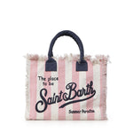 Borsa Vanity regular in canvas a righe VANI001 02626L MC2 SAINT BARTH 