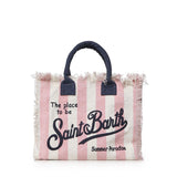 Borsa Vanity regular in canvas a righe VANI001 02626L MC2 SAINT BARTH 