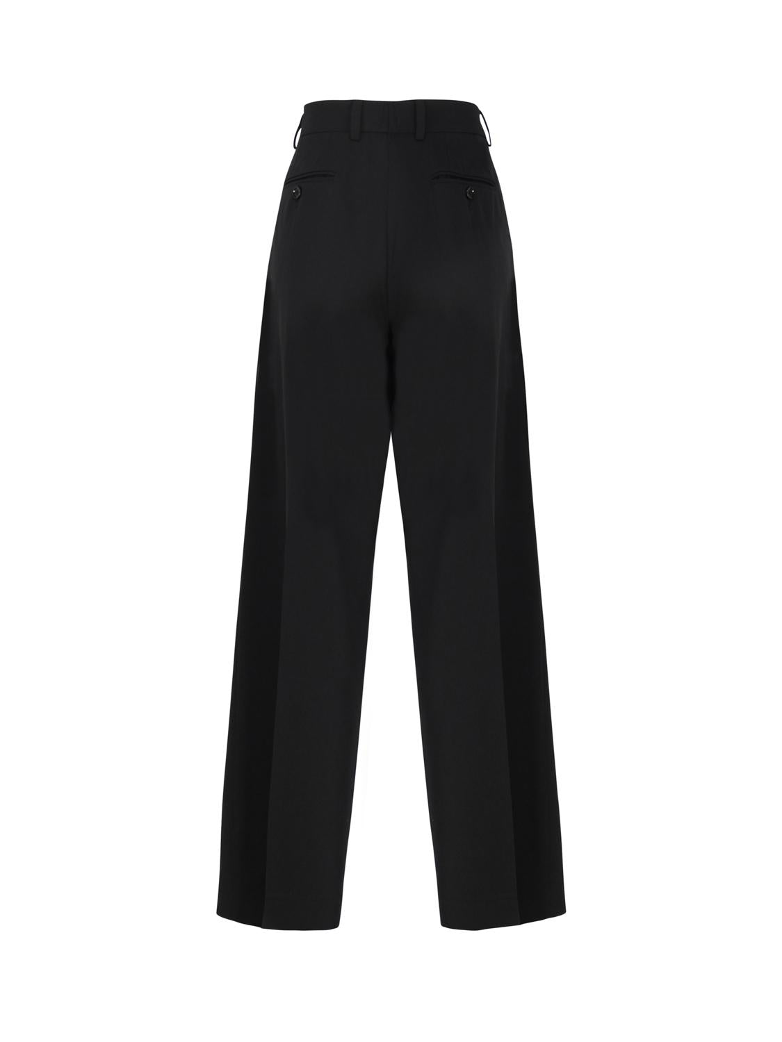 Pantaloni a vita alta con pieghe FTC17T FUBGBN0000 DOLCE & GABBANA 