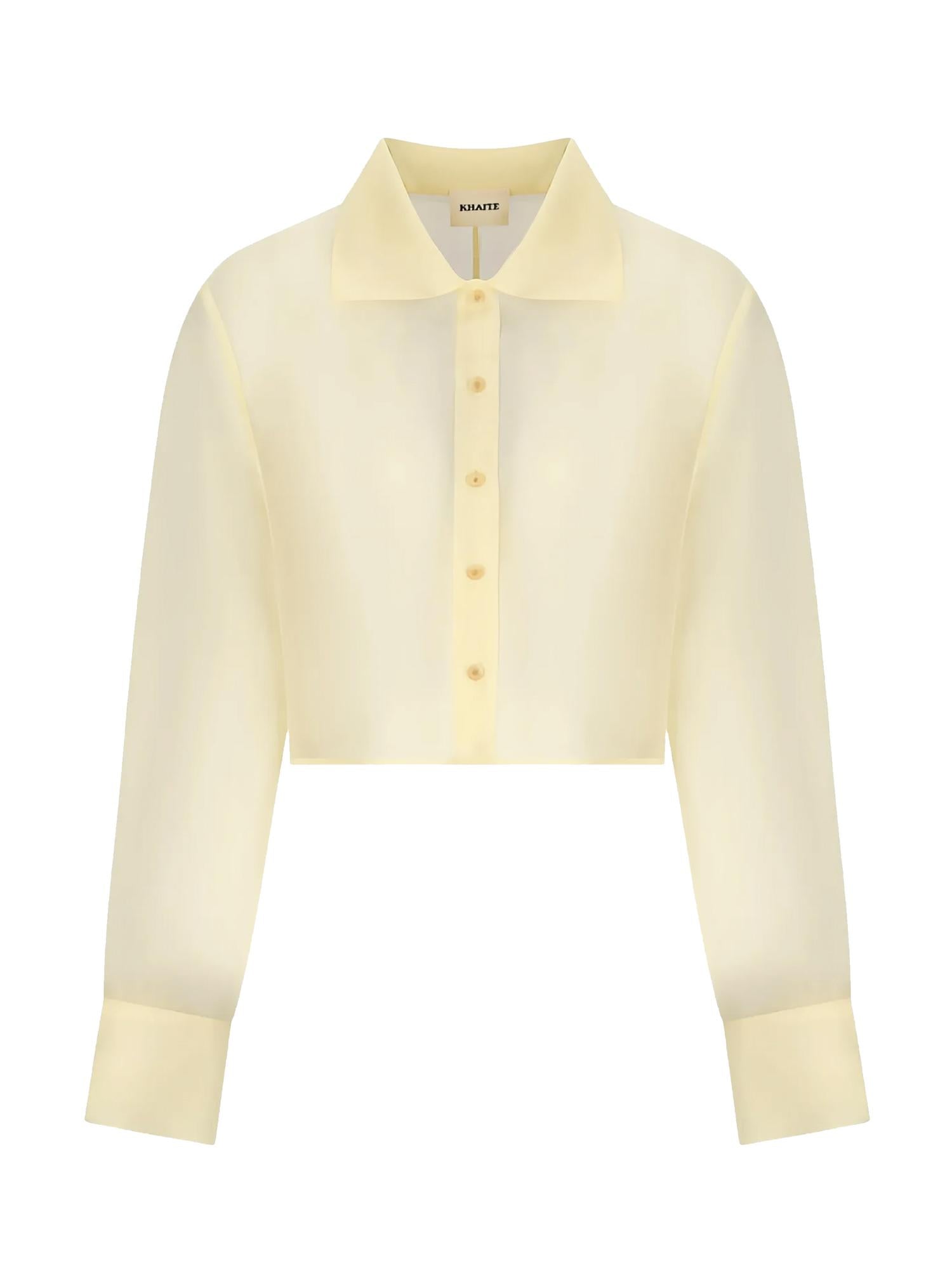 Camicia cropped Jasen in organza di seta 2413382 615 KHAITE 