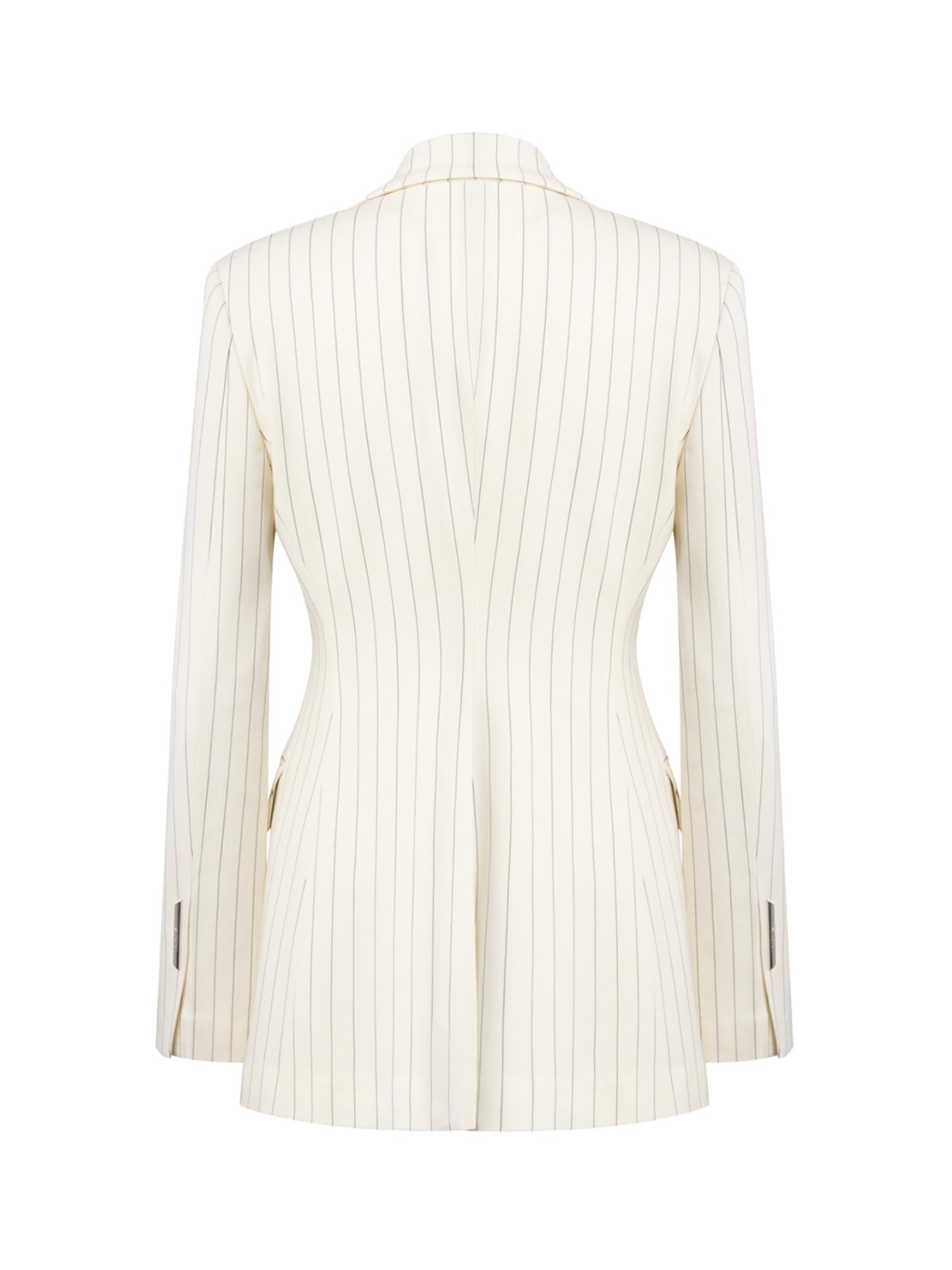 Blazer monopetto in fresco di lana gessato DJ847 ES0080D001 DONDUP 