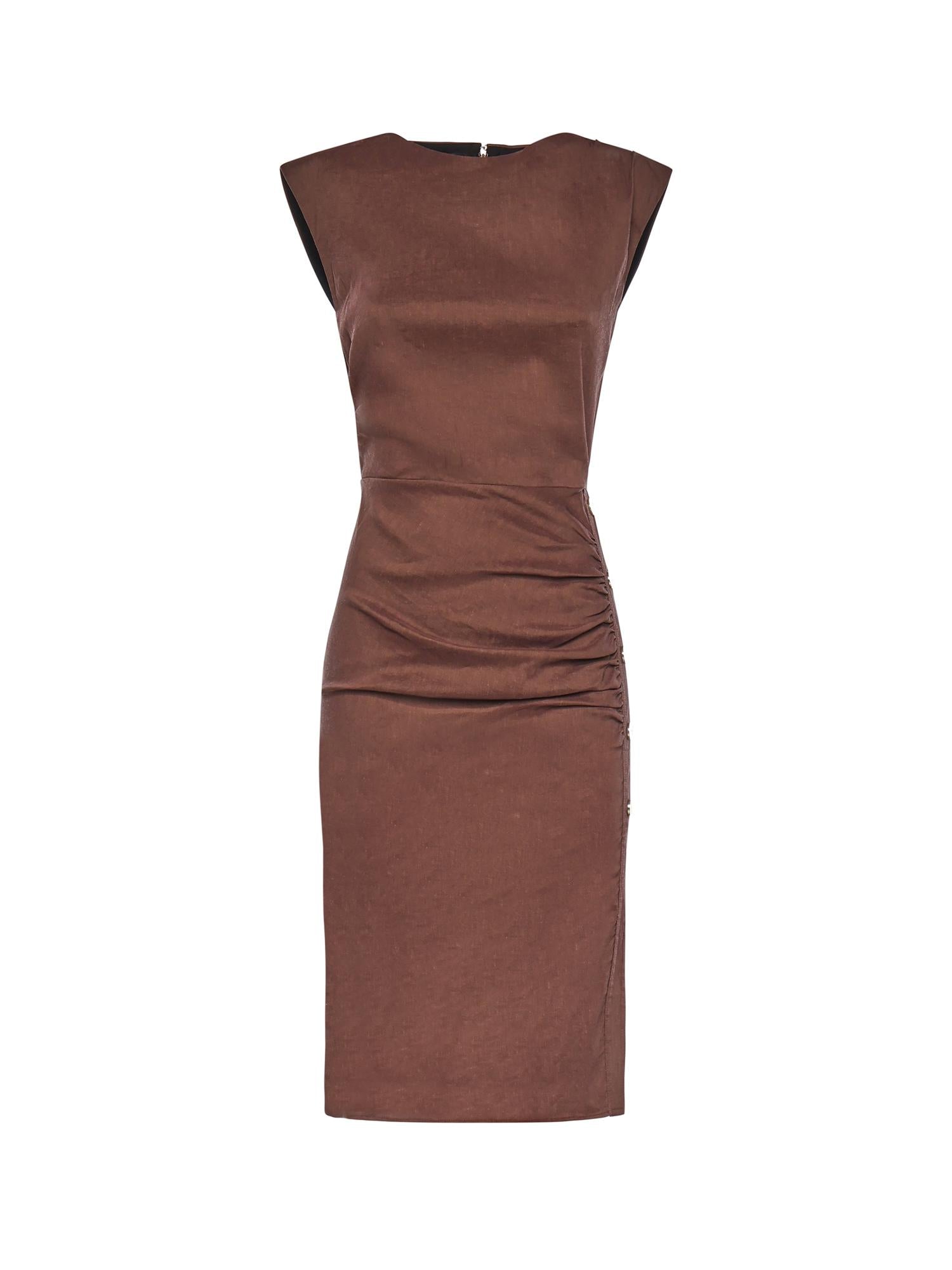 Abito longuette in lino 106521 A34IL78 PINKO 