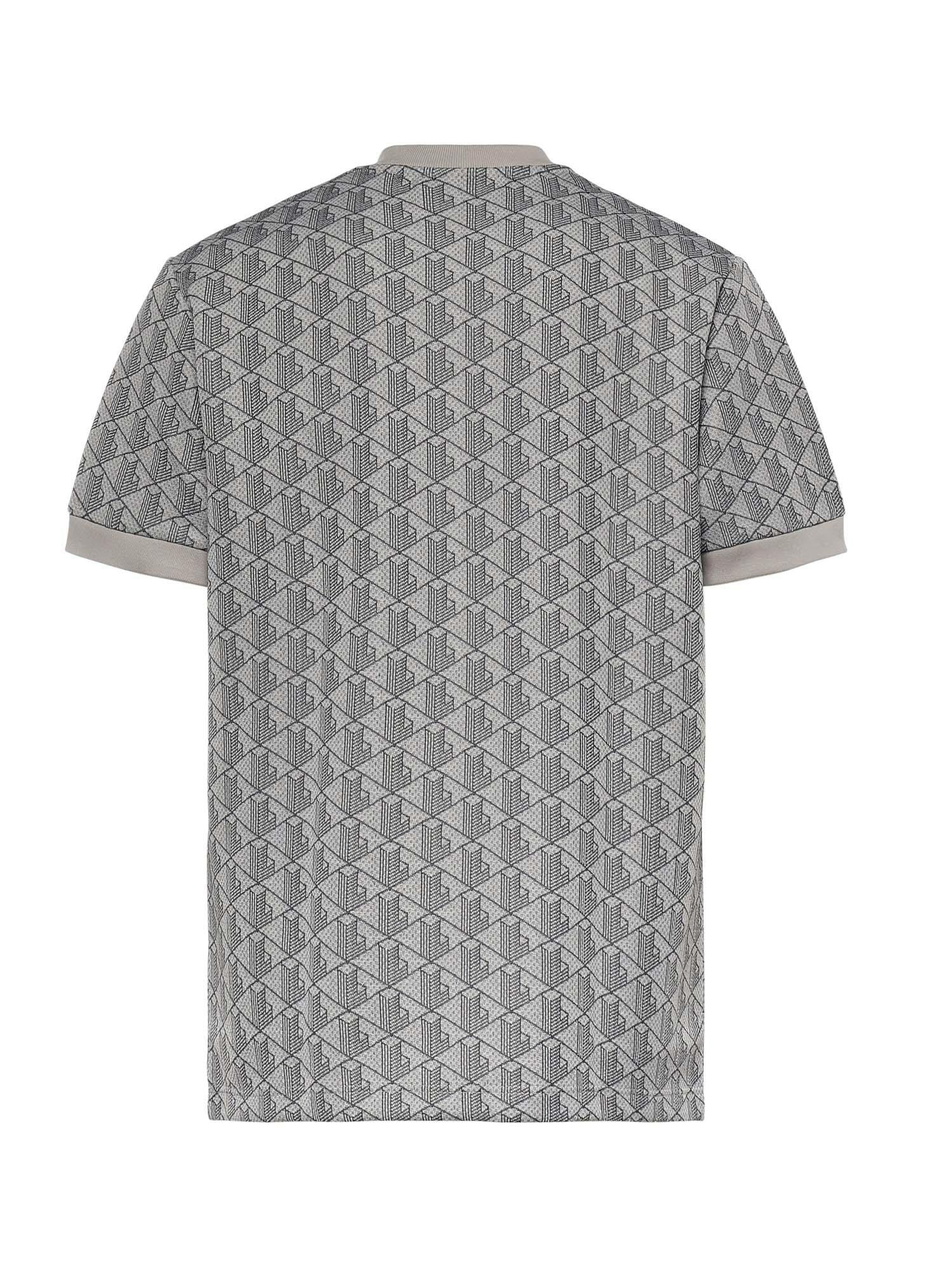 T-shirt con monogramma jacquard TH1197 41I LACOSTE 