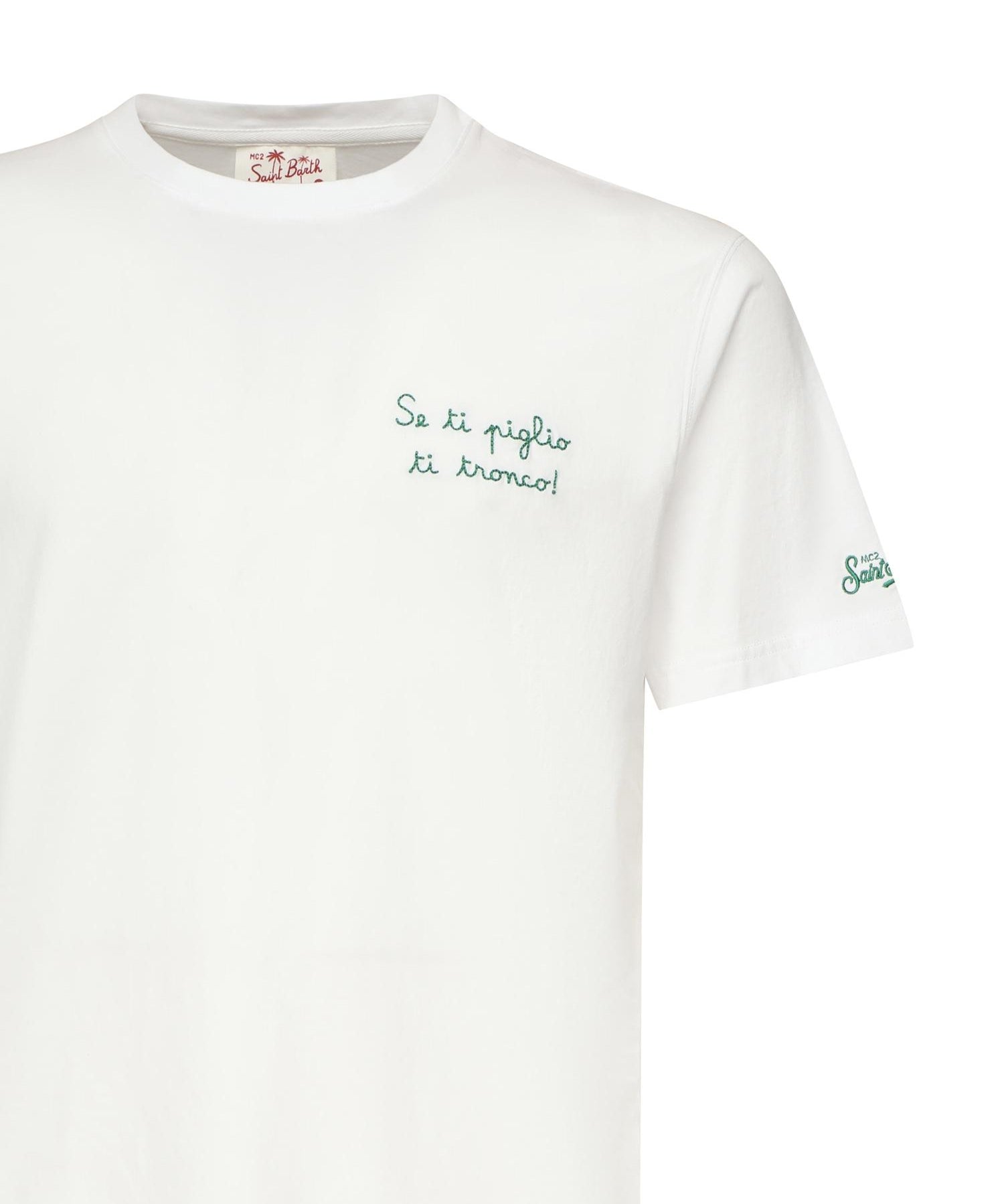 T-shirt Portofino con ricamo POT0001 05578H MC2 SAINT BARTH 
