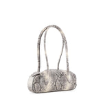 Borsa a spalla Oyster in pelle OYSTER SHOULDER BAG MINI ASH SNAKER YUZEFI 