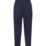 Pantaloni Astro in gabardine di misto lana ASTRO BLU GIULIANO GALIANO 