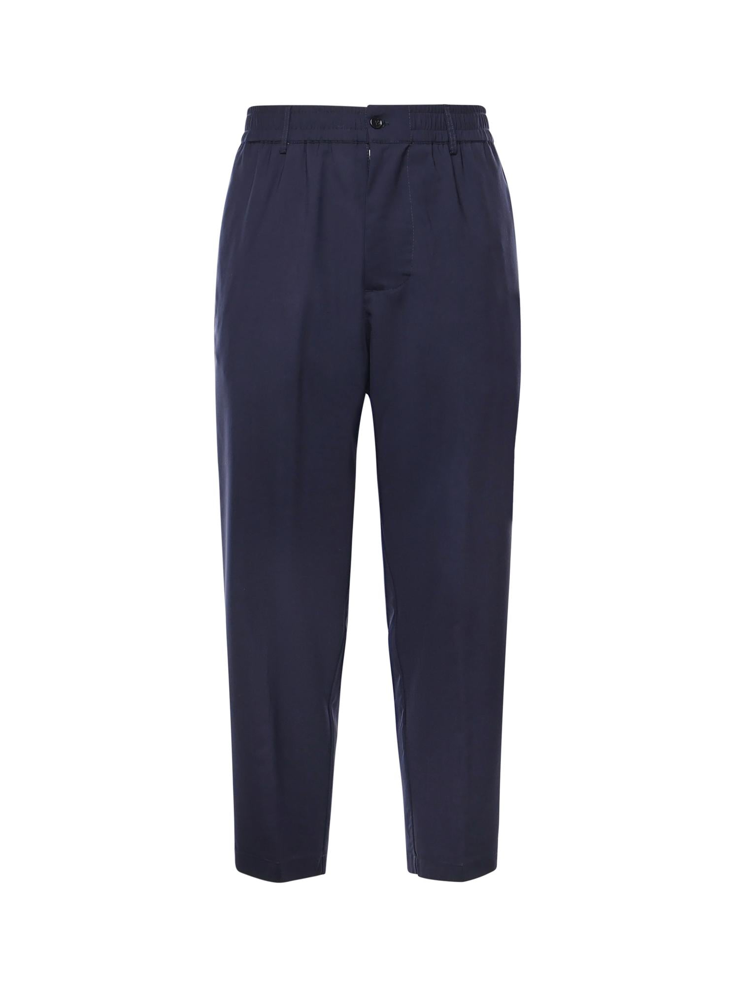 Pantaloni Astro in gabardine di misto lana ASTRO BLU GIULIANO GALIANO 